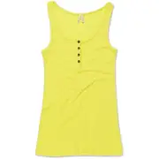 Dakine Womens Kela Rib Henley Tank Sleeveless Shirt Medium Sunshine Yellow New
