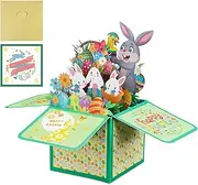 Easter Pop Up Card, 3D Greeting Boxed Cards Anniversary Pop Up Cards for Kids Men and Women Family