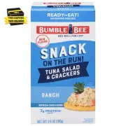 Snack on the Run Ranch Tuna Salad with Crackers Kit, Ready to Eat Spoon Included
