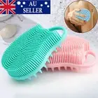 Body Brush Shower Scrubber Silicone Applicator Bath Back Brush Massager Scrubber