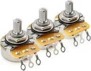CTS 450 A250Kx2+B250K Pots Short Split Shaft 1/4 Inch 10% Audio Linear Taper Potentiometers for Electric Guitar Bass (Set of 2A1B)