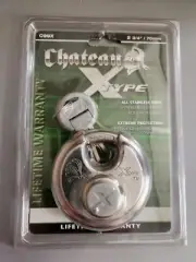 New Chateau X-type Stainless Steel Heavy Duty 2 Keys Round Disc Lock Lifetime