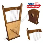 10 String Kinnor Harp | Biblical Lyre Harp-Handmade with Rosewood with Bag & Key