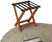 Luggage Rack Suitcase Stand Floor-Standing Foldable Shelf Hotel Easy to Carry Solid Wood 5/6/8 Nylon Bandage,2 Colours, 3 Sizes (Color : B, Size : 60x45x50cm) (A 60x41x49cm) (B 60x45x50cm)