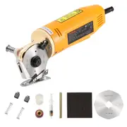 Fabric Cutter, 170W Electric Rotary Fabric Cutting Machine, 1" Cutting Thickness, Octagonal Knife, with Replacement Blade and Sharpening Stones, for Multi-Layer Cloth Fabric