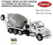 1:50 Peterbilt McNeilus Concrete Mixer Construction Machine Diecast Model