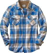 [Legendary Whitetails] Men's Big & Tall Shotgun Long Sleeve Western Flannel Shirt-Casual Snap Front Regular Fit Corduroy Trim