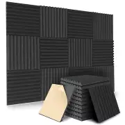 12 Pack Self-Adhesive Acoustic Panels, 12"X 12"X1" Sound Proof Foam Panels, H...