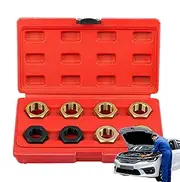 Hogvinnatil Thread Restorer Kit, Thread Repair Kit, Thread Restorer Kit, 8 Pieces, Metric Chase, Hex Tap The Repair Tool, Retheading on Tap Accessories for Screws