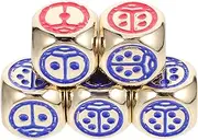 ibasenice Rounded Corner Ladybug Dice Set 5pcs Metal Dice Great for Boys and Girls Adults