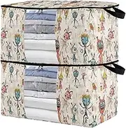 sanluoli 60L 2 Pack Under Bed Shoe Storage Organizer with Reinforced Handles, clear window Closet Storage Drawer