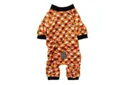 Boogie Nights Size 4 (41-42cm) Orange Halloween Dog Pyjamas by FuzzYard