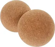 2Pcs Cork Roller Massage Balls for Deep Tissue Relief Lightweight Yoga Balls for Home Gym Use for Back and Neck Massage Durable Cork Material