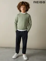 Reiss Sage Green Cloud 9-13 yrs Merino Wool-Blend Crew-Neck Jumper (AG1909) | $80