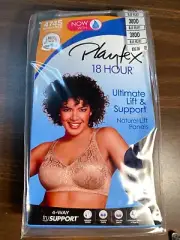 NIP Playtex 18 Hour Ultimate Lift & Support Wire Free Bra 4745 Size 38DD Blue