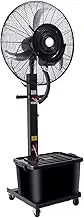 Standing Floor Fan, Pedestal Fan with Oscillating Misting, 43 L Outdoor Industry Cooling Misting Fan with 3-Speed, for Home, Office, Bedroom, Shop, Patios