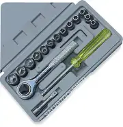 17 Piece Socket Set Ratchet Screwdriver Extension Set Metric