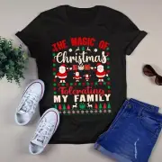 The Magic of Christmas Tolerating My Family Santa Claus Xmas Gift Tshirt