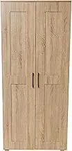 5 Tier Pantry Cupboard, 2 Door Tall Cabinet Storage Unit, Light Sonoma Oak