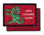 Zero Bothers Given Pepe Meme Maga Patch for VELCRO® BRAND Hook Fastener