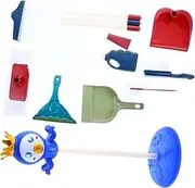 Kisangel Playhouse Cleaning Toys Set 16pcs Mini Cleaning Equipment Pretend for Toddlers Kids Age 3