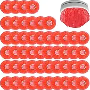 50 Pcs Smoke Detector Covers Fire Alarm Plastic Stretch Dust Caps To Protect Smoke Alarms During Renovation Work & Decorating for Commercial Building Home Kitchen Cooking Baking (Red)