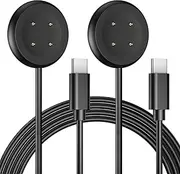 Type-C Charger Cable Compatible with Google Pixel Watch 2, USB Charging Cord Replacement for Fitbit Versa 3/4 for Sense/2 Charger, 2 Pack