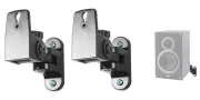 Pair Hidden Wall Mount Swivel Brackets For ELAC B6 Bookshelf Speakers