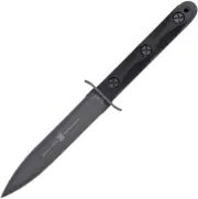 EK Commando Knife Model 4 EK44 1095 Cro-Van Carbon Steel Spear Point Black
