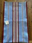 NEW Pottery Barn Fairfax Stripe Table Runner Light Blue Red & Tan 16" x 108"