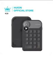 Huion K20 Keydial mini Keyboard for Drawing Tablet, PC and Phone,18 Keys Keyboar