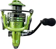 LLEIIshen Green and Black XF1000-7000 Rocker Arm Interchangeable Full Metal Spinning Wheel Fishing Gear/1855