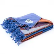 Seljak Recycled Wool Fringe Blanket - Lune