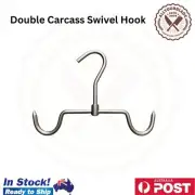 New Industrial Stainless Steel Butchers Double Carcass Swivel Hook Easy Rotation