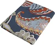Teal California King Flat Sheets Only 100 Percent Cotton Paisley Pattern Bed Sheets Ultra Soft Breathable Top Sheets