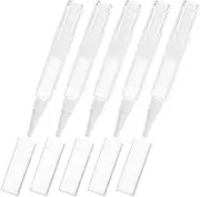 HEALLILY 5pcs Nail Polish Pen Lip Gloss Essential Oils Mini Cuticle Oil Bottles Cuticle Oils Case Foot Nail Oil Pen Lip Oil Tubes Lash Applicator Tool Refillable Oil Pen Transparent Plastic