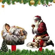 Outdoor Nativity Scenes for Yard - Decoration for Courtyard - Jesus Nativity Scene Outside Christmas Decor, Nativity Holiday Display for Pathway, Walkway