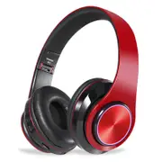 BH3 Foldable LED Flashing Stereo bluetooth Headphone Heavy Bass AUX TF Card REDBLACK COLOR
