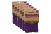 6x White Magic Eco Basics Natural Kitchen Scrubber Dirt Grim Dish Cleaner Grape