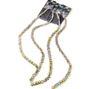BEAD TREASURE 5 Strand Loose Copper Purple AB Semi Flat Rondelle Bead