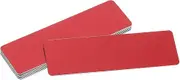 sourcing map 6 Pcs Blank Name Plates, 3.1 x 1 Engraved Metal Name Plate Laser Strong Adhesive Nameplate Anodized Aluminium Custom Blank Plates for Signs DIY Crafts, Red