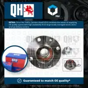 Wheel Bearing Kit fits FIAT PALIO 1.9D Rear 2001 With ABS QH 7769902 60812057