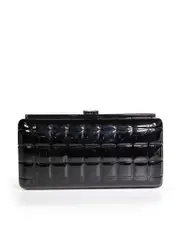2006-08 Black Patent Frame Chocolate Bar Clutch