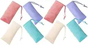 FRCOLOR 8pcs Exfoliating Mesh Pouch Portable Soap Net Bag Drawstring Mesh Foaming Net for Bath and Shower