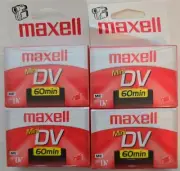 4x NEW Maxell Mini DV Digital Video Camcorder Cassette Tapes 60 Minutes SEALED!