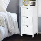 Bedside Tables Chest of Drawers Storage Cabinet Dresser Table Bathroom White New