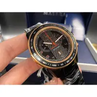 在飛比找ETMall東森購物網優惠-MASERATI手錶, 男錶 46mm 黑圓形精鋼錶殼 黑玫