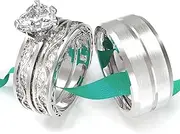 [loversring] Wedding Ring Sets His And Hers Promise Ring Wedding Ring Sets His And Hers Couples Women 925 Sterling Silver Moissanite Man Sterling Silver Wedding Band