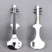 5String Electric Violin 4/4 white Violin Solid wood Violin Bow Case Ebony parts