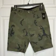 Volcom Men’s Vmonty 22” Stretch Chino Shorts Size 31 Camouflage